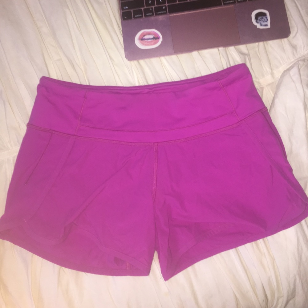 Purple Lululemon shorts